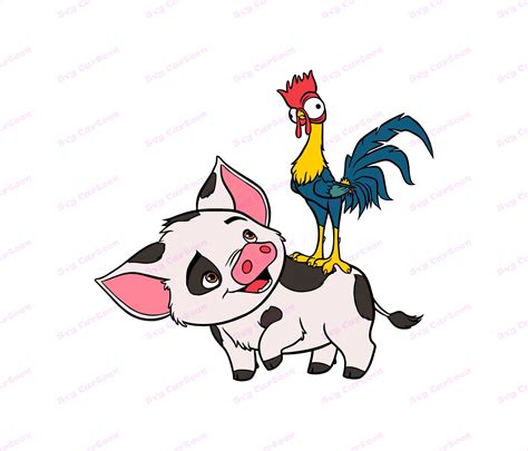 Hei Hei Le Coq Et Pua Svg 1 Svg Dxf Cricut Silhouette Etsy