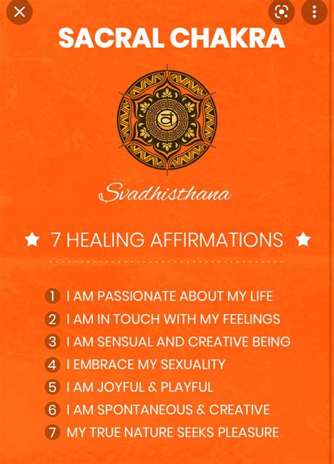 Pin On Chakra In Healing Affirmations Sacral Chakra Healing