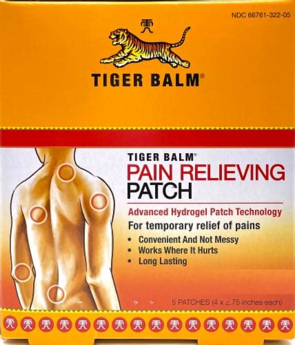 Tiger Balm Pain Relieving Patches, 5 ct - Kroger