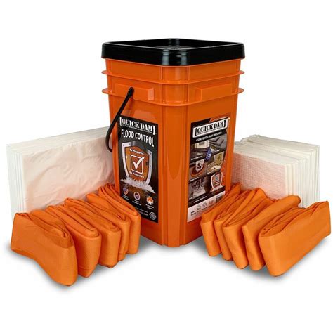 quick dam compact square grab  bucket kits orange  carton