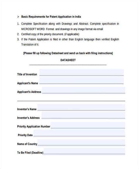 Patent Application 6 Examples Format Pdf Tips