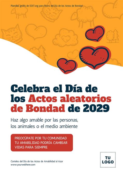 Crea pósters del Día de los Actos de Bondad al Azar