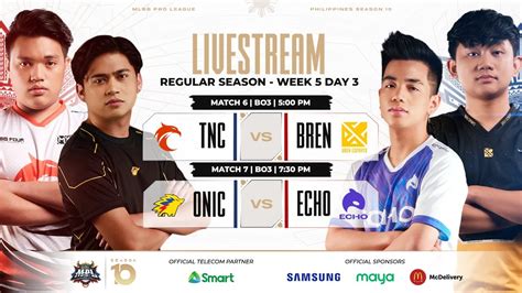 MPL PH S10 W5D3 ONIC VS ECHO GAME 1 YouTube