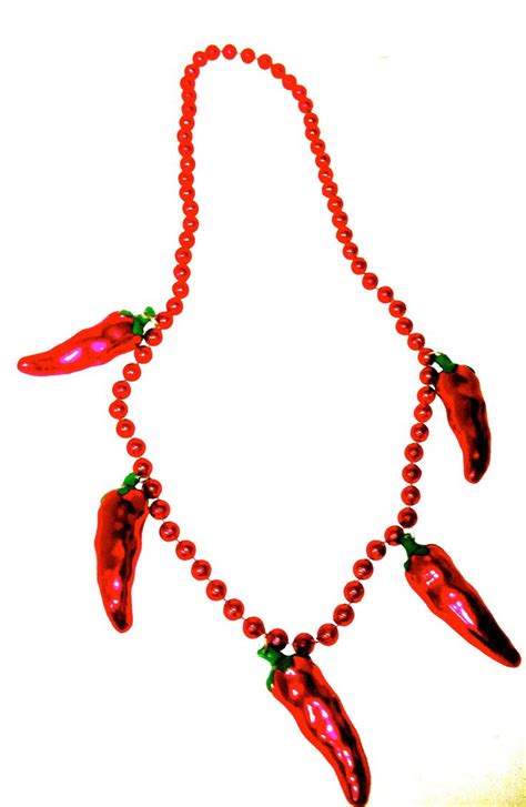 This Hot Chili Pepper Necklace Is Perfect For Any Fiesta It S 42 Long And Has Four 3 Peppers