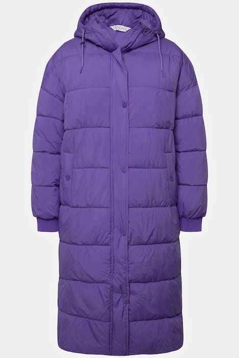 Manteau matelassé oversize à capuche et manches longues fermeture à