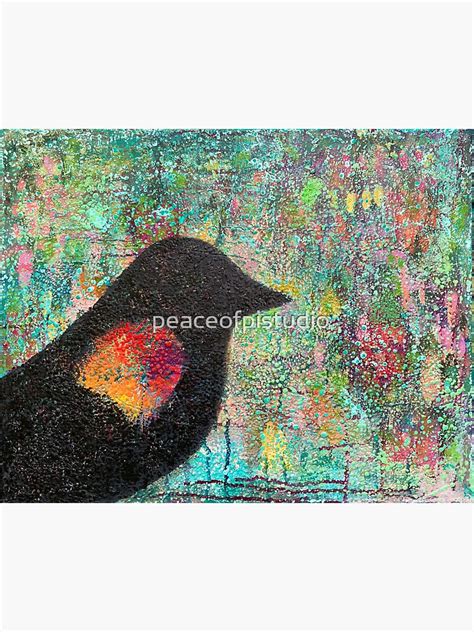 Red Winged Blackbird Silhouette Sticker For Sale By Peaceofpistudio