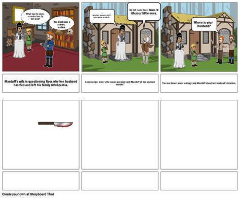 Macbeth Act 4 Scene 2 Storyboard by akiv