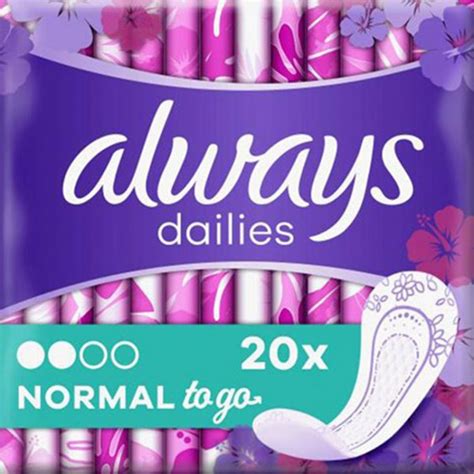 Always Dailies Normal To GO Panty Liners Go Fresh