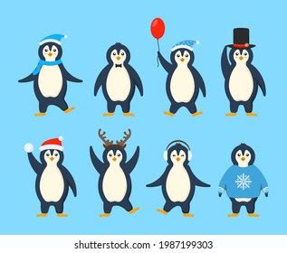 Collection Funny Cartoon Arctic Characters Animals Stock Illustration ...