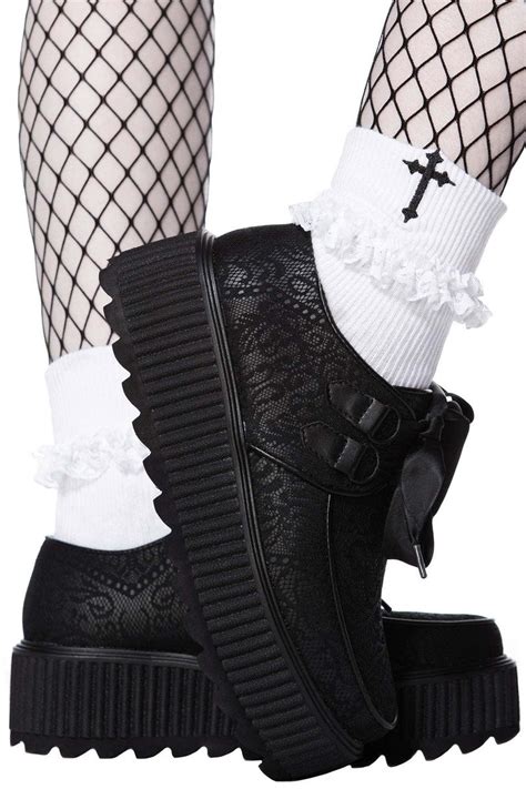 Buty Damskie Creepers Killstar Lacy Bones Pozosta E Marki Moda