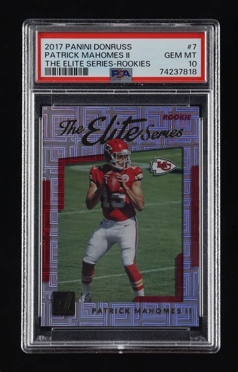 Patrick Mahomes II 2017 Donruss The Elite Series Rookies 7 RC PSA 10