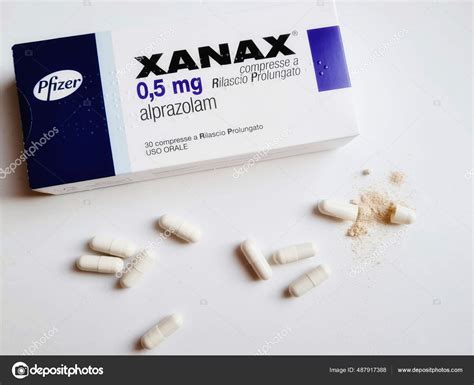 Pescara Italy Jun Top View Pack Xanax Capsules White Stock