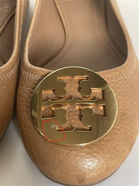 Tory Burch Reva Ballet Flats Tumbled Leather Royal Gem