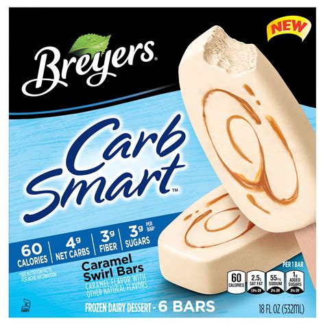 Breyers Carb Smart Caramel Swirl Ice Cream Bars Shop Bars Pops At H E B