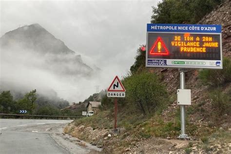 Tempête Ciaran dans les Alpes Maritimes routes fermées trafic SNCF