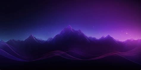 Premium AI Image | A purple mountain with a purple background and a starry sky.