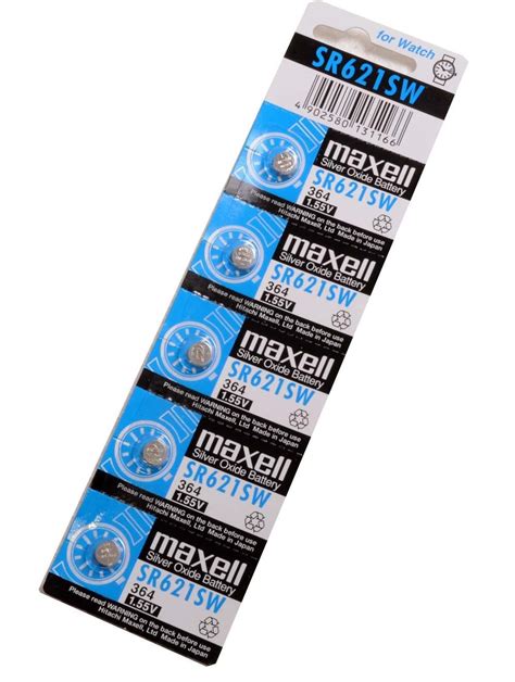 5pcslot1pack Maxell Sr621sw 364 Silver Oxide Watch Battery Made In Japan Free Shipping On