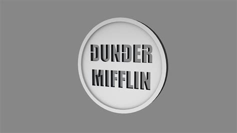 Free Stl File Dunder Mifflin Coaster・3d Print Model To Download・cults