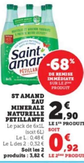 Promo St Amand Eau Min Rale Naturelle P Tillante Chez Hyper U