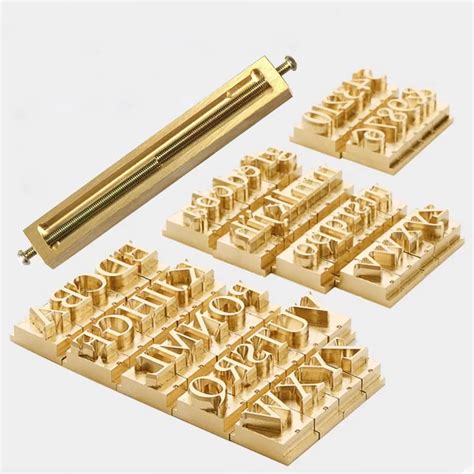 Custom Logo T Type Slot Movable Type Printing Brass Mold Letter Stamp