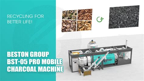 How Bst Pro Mobile Charcoal Making Machine Works Youtube