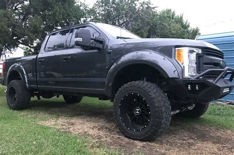 2017 2020 F250 And F350 Bushwacker Pocket Style Fender Flares 4 Pc Magnetic Metallic Bw 20942 6a