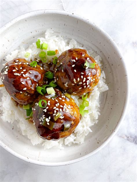 Orange Soy Glazed Miso Chicken Meatballs The Slimmer Kitchen