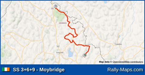 SS 3 6 9 Moybridge Stage Map Monaghan Stages Rally 1999 Rally