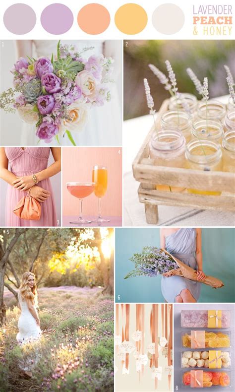 Hey Look Color Inspiration Lavender Peach And Honey Wedding Colors