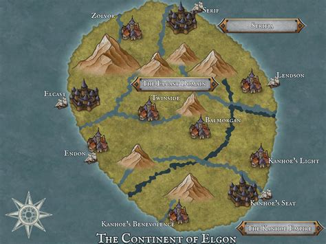 The Continent Of Elgon In Selten World Anvil