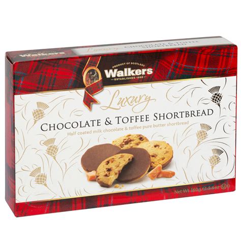 New Walkers Luxury Chocolate And Toffee Shortbread 160g Ebay