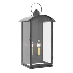 Kawoti Light Black Outdoor Wall Lantern Sconce The Home Depot