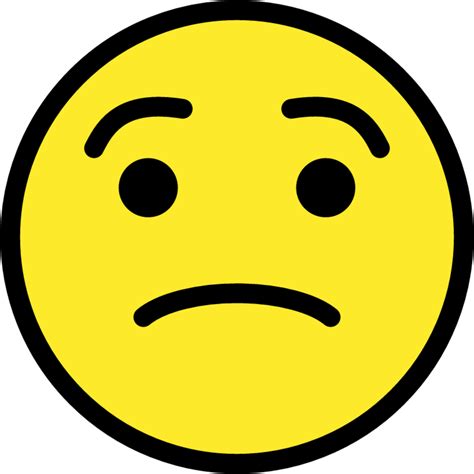 Worried Face Emoji Download For Free Iconduck