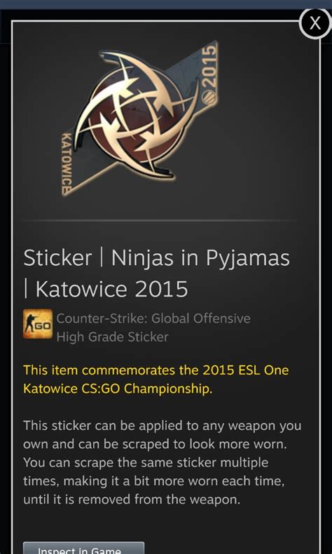 Csgo Stickers Katowice Video Gaming Gaming Accessories Game