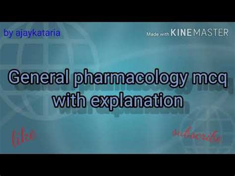 General Pharmacology Mcq With Explanation Gpat Mission 2021 YouTube