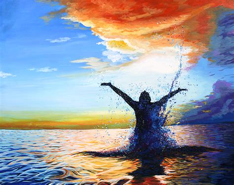 New Life - Christian Baptism Painting - Painted Christ