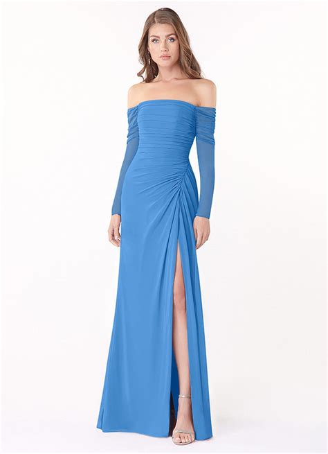 Azazie Jaquelyn Blue Jay Bridesmaid Dresses Azazie CA