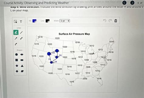 Solved ? Question This map shows the surface air pressure | Chegg.com