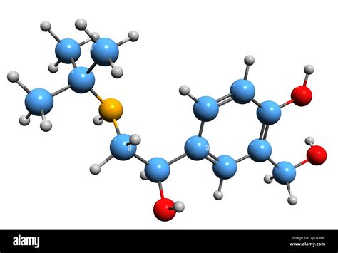 D Bild Der Skelettformel Von Levosalbutamol Molekulare Chemische