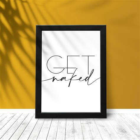 Get Naked Print Funny Bathroom Signs Printable Wall Art Etsy