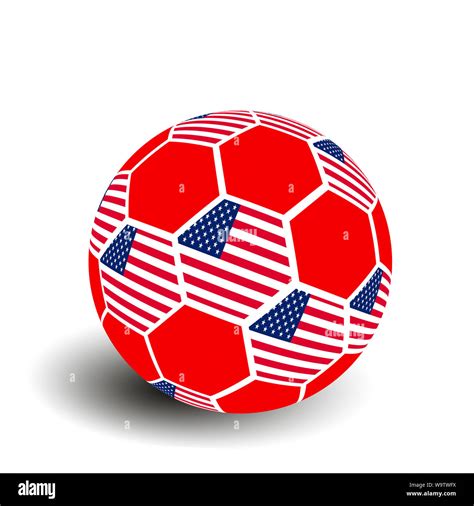 Soccer Ball with USA Flag Stock Photo - Alamy