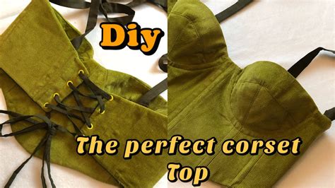 How To Make A Corset Top Diy Trendy Corset Top Corset Top With Cups Youtube