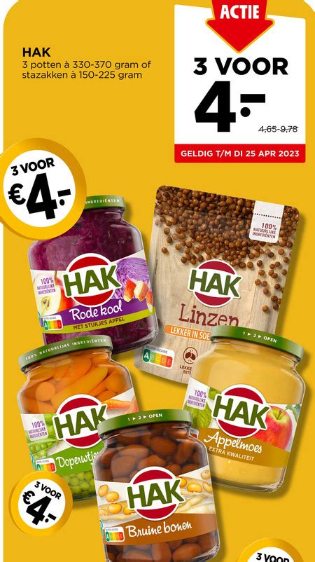 Hak Groenteconserven Appelmoes Folder Aanbieding Bij Jumbo Details