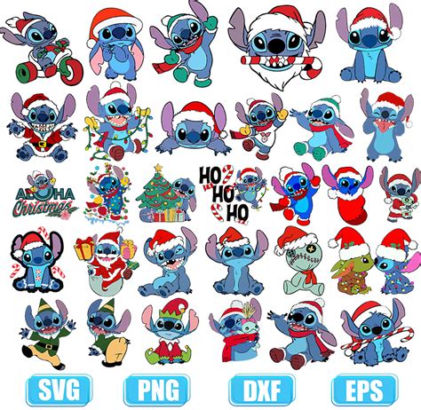 Stitch Christmas Svg Christmas Stitch Svg Chritmas Cartoon Svg Chritmas