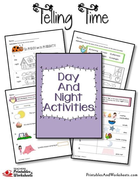 Daytime And Nighttime Worksheets