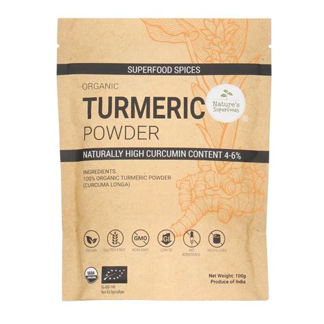 Organic Turmeric Powder Natures Superfoods