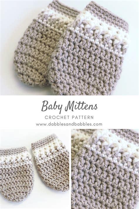 Baby Mittens Crochet Pattern - Dabbles & Babbles