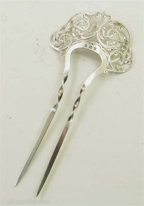 Antiques Atlas Fine Edwardian Silver Hair Comb 1903