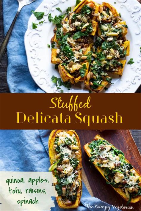 Vegetarian Stuffed Delicata Squash With Quinoa The Wimpy Vegetarian