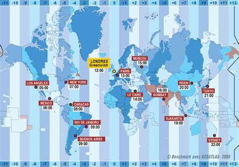 Carte Du Monde Des Fuseaux Horaires Voyage Carte Plan